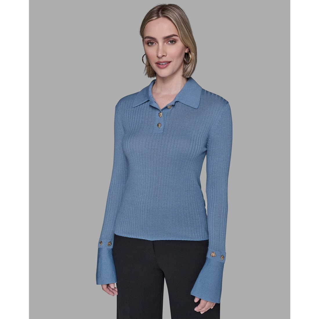 'Contrast Collared Sweater' für Damen