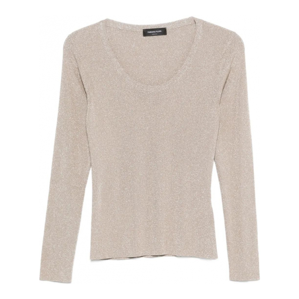 Top à manches longues 'Scoop-Neck' pour Femmes