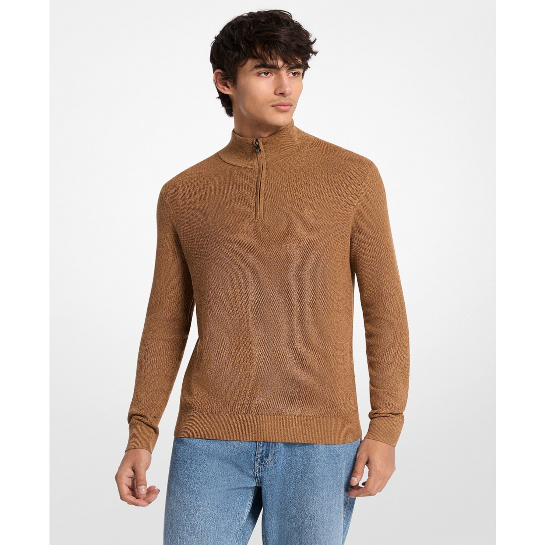 'Mouline Texture Quarter-Zip Sweater' für Herren