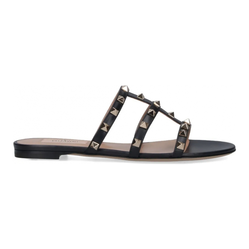 Sandales plates 'Rockstud Three-Strap' pour Femmes