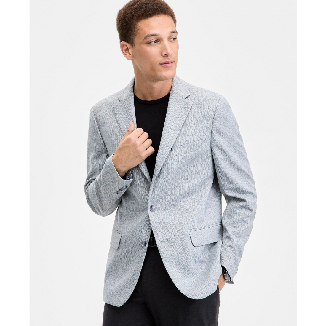 'Modern-Fit Herringbone Sport Coat' pour Hommes