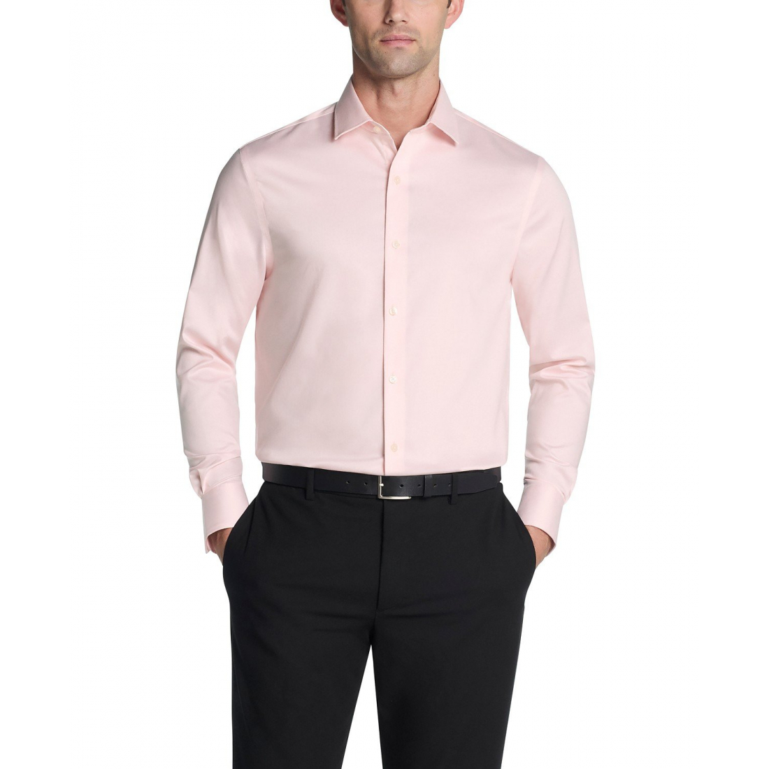 'Regular-Fit Twill Dress Shirt' pour Hommes