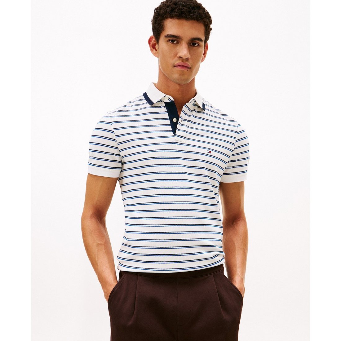 'Pique Graphic Collar Polo Shirt' für Herren