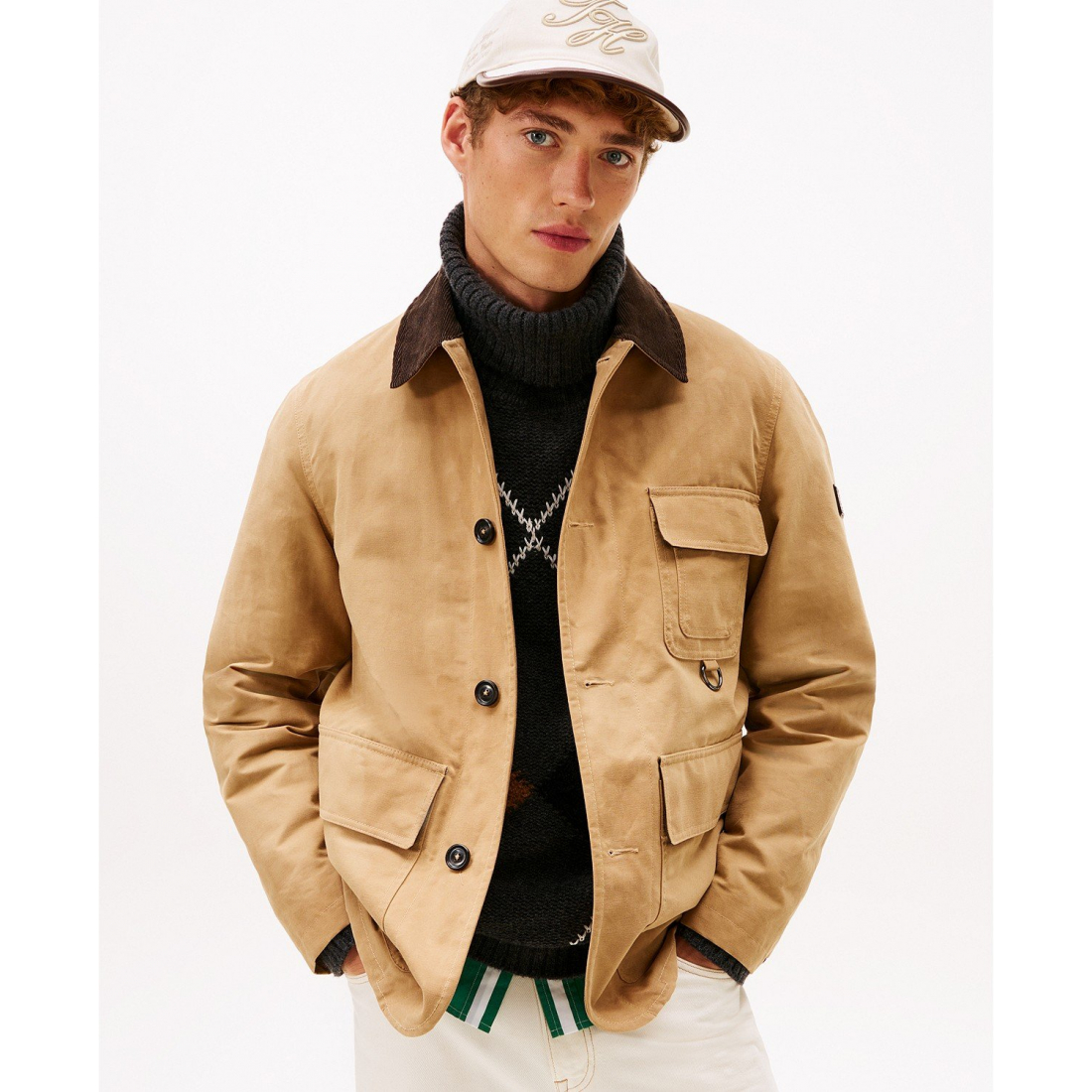 'Waxed Point Collar Barn Jacket' für Herren