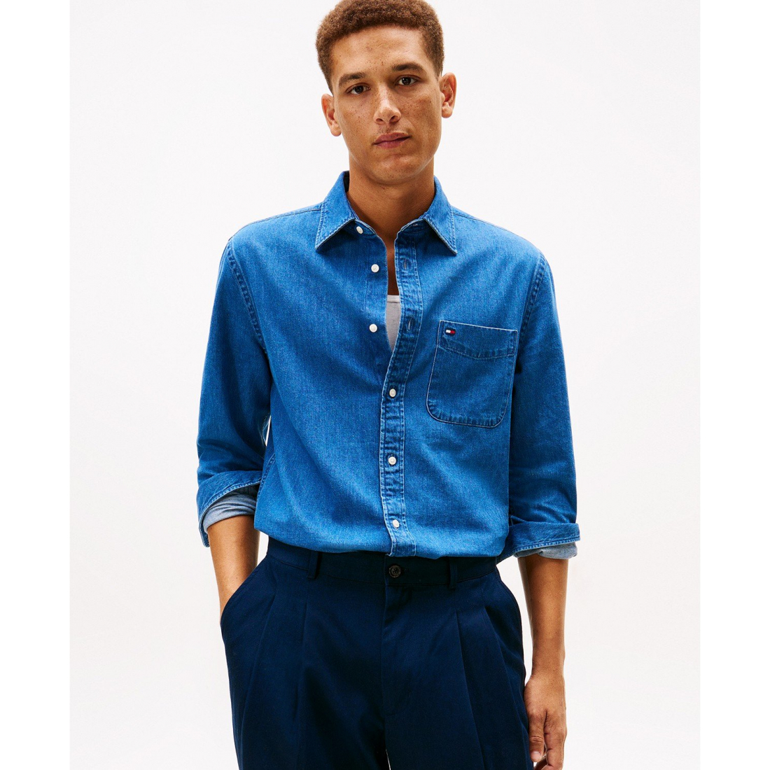 'Denim Long-Sleeve Shirt' für Herren