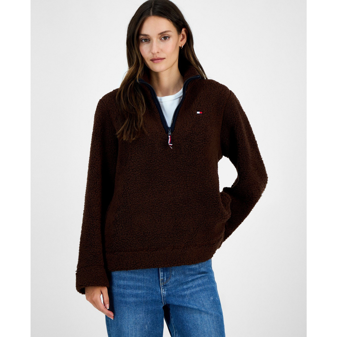 Women's 'Quarter-Zip Faux-Sherpa Jacket'