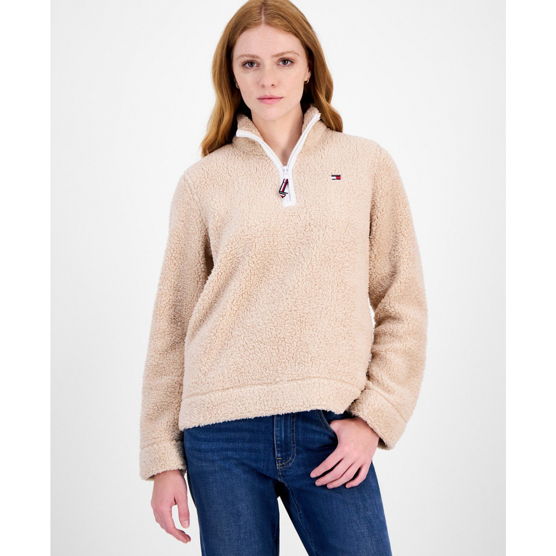Women's 'Quarter-Zip Faux-Sherpa Jacket'