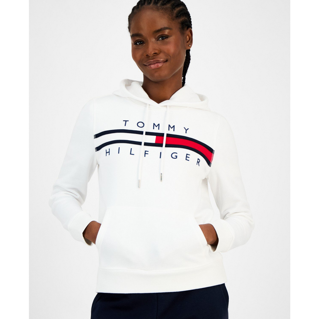 'Embroidered Logo Hooded Sweatshirt' pour Femmes