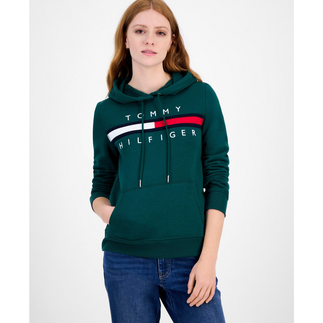'Embroidered Logo Hooded Sweatshirt' pour Femmes