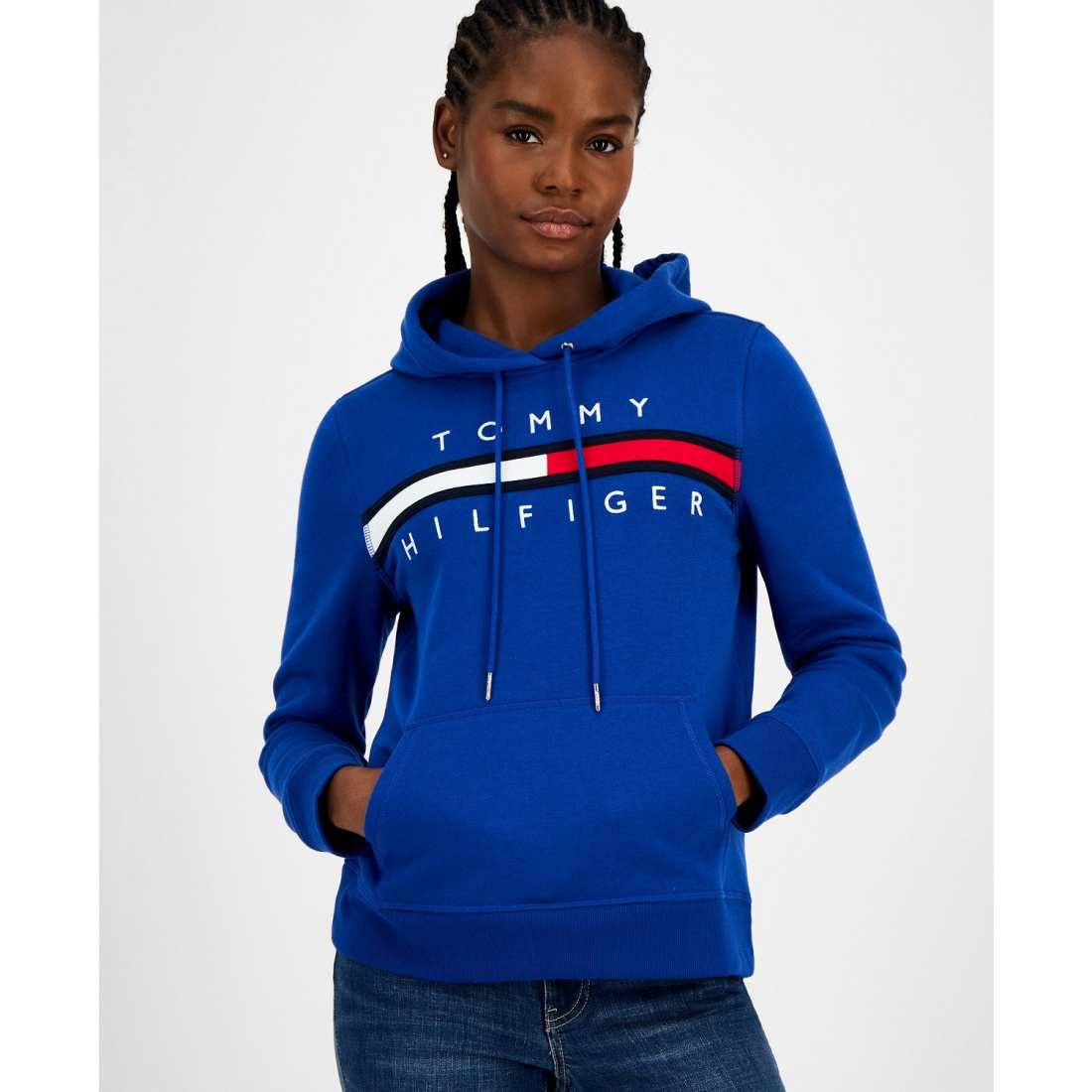 'Embroidered Logo Hooded Sweatshirt' für Damen