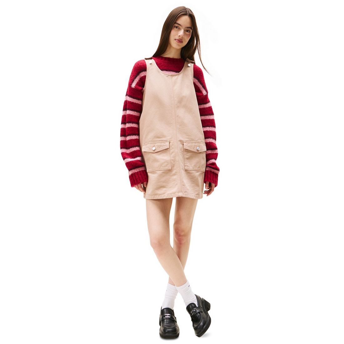 'Cotton Pinafore Sleeveless A-Line Dress' pour Femmes