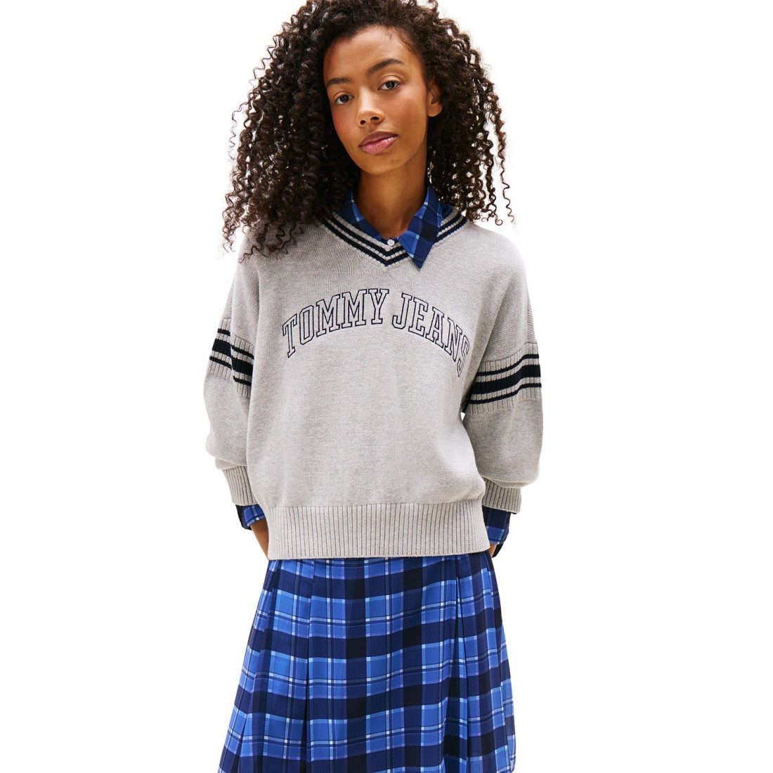 Women's 'Varsity V-Neck Cotton Sweater'