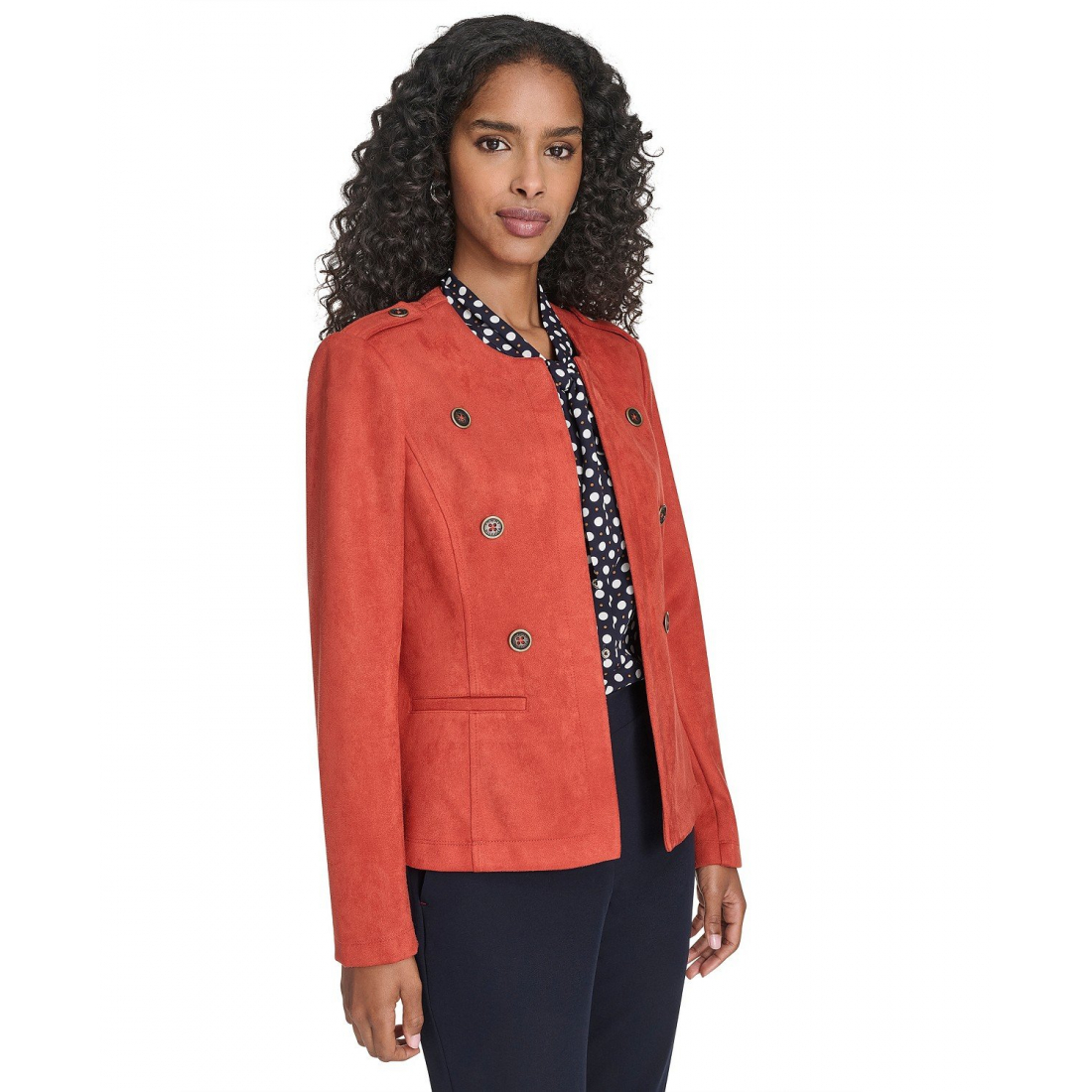 'Scuba Suede Long Sleeve Jacket' pour Femmes