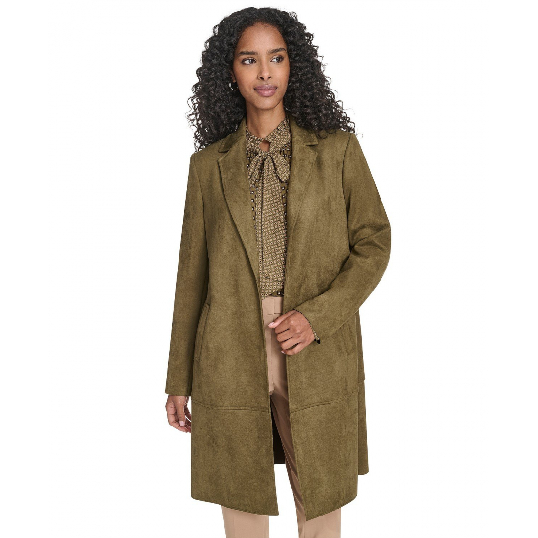 'Scuba Suede Long Sleeve Topper' pour Femmes