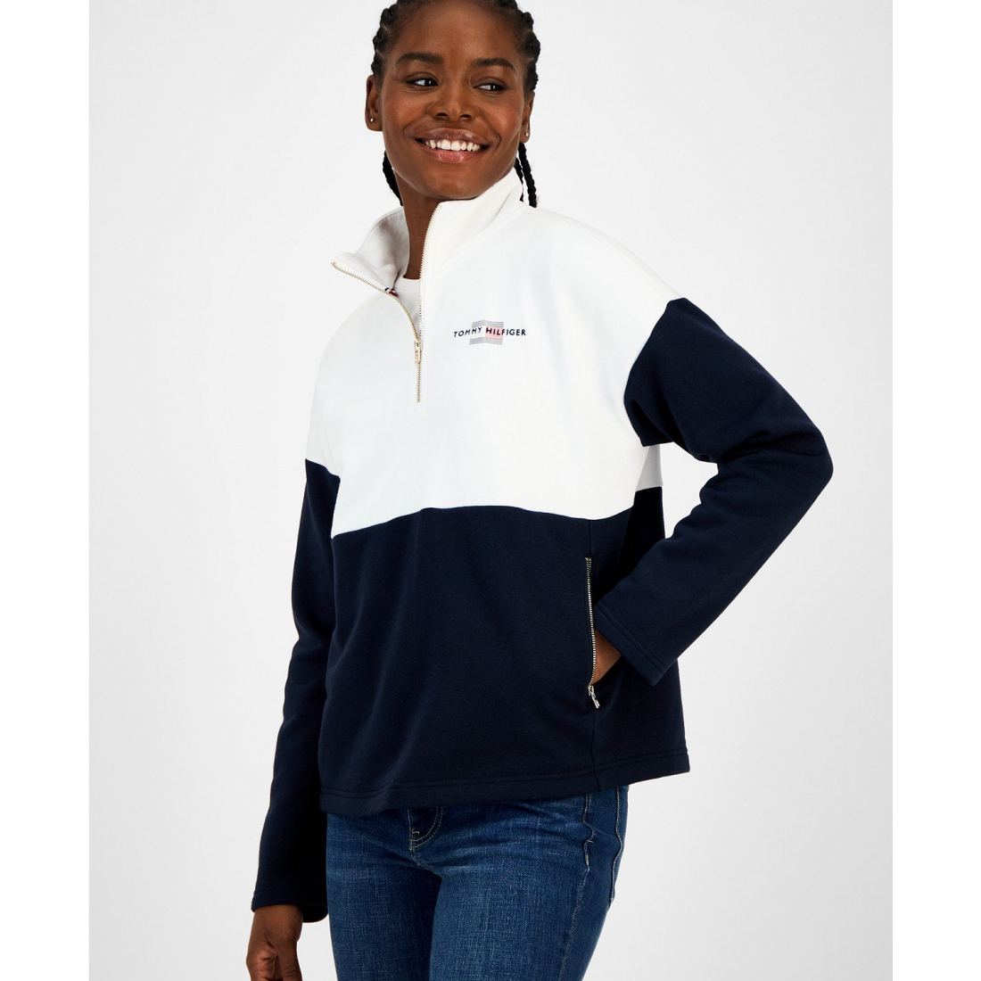 Women's 'Colorblock Quarter Zip Sweatshirt'