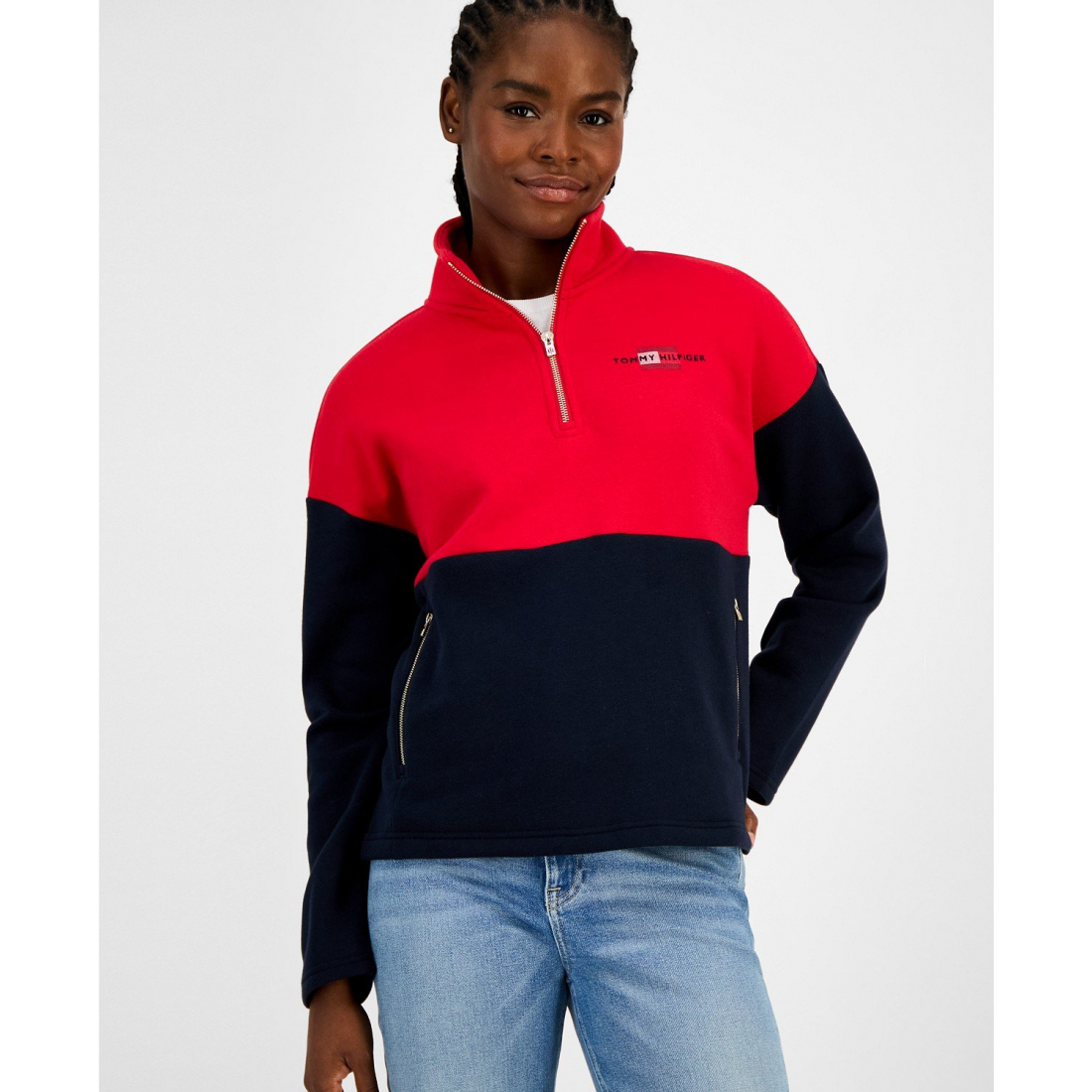 Women's 'Colorblock Quarter Zip Sweatshirt'