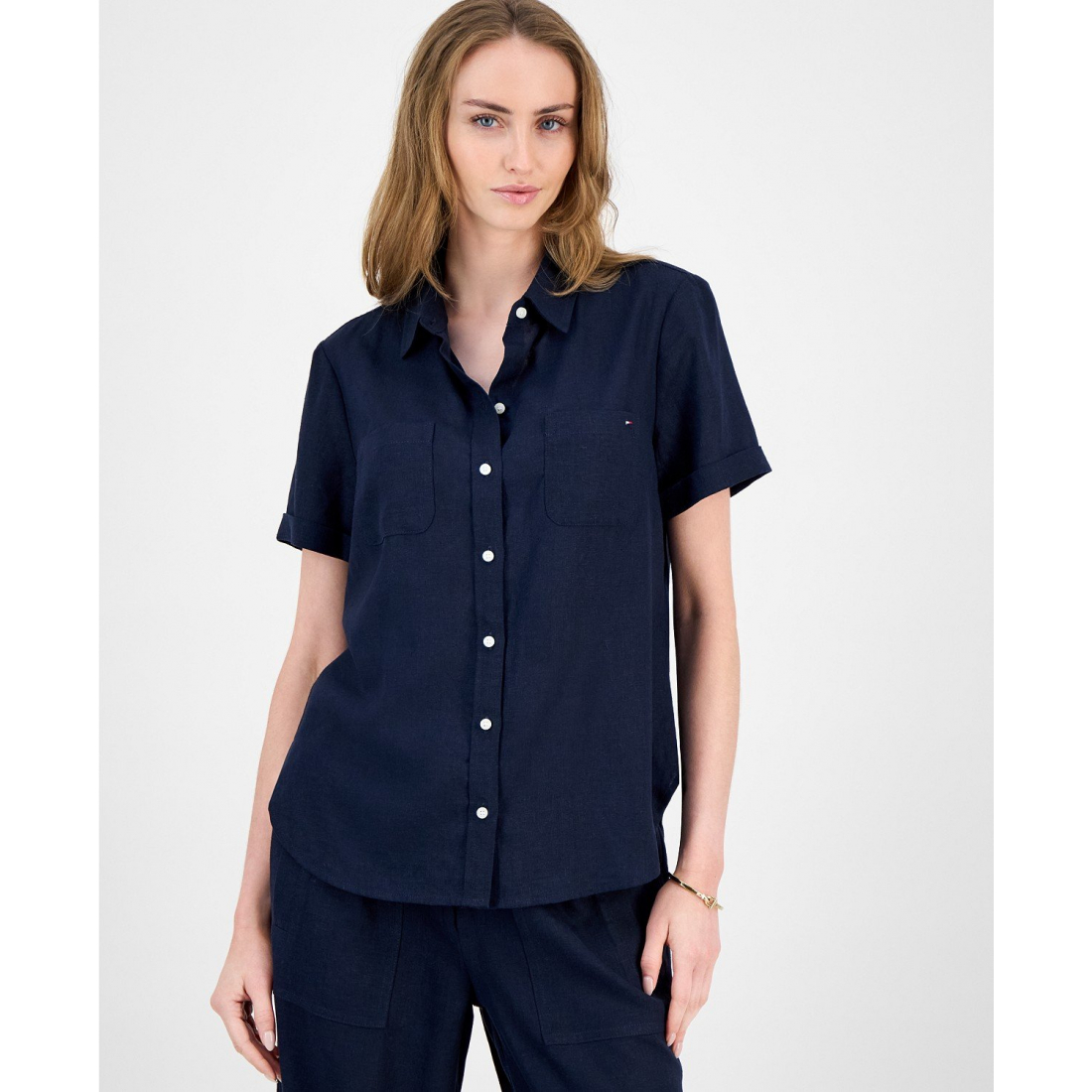 Women's 'Cuffed Short-Sleeve Camp Shirt'