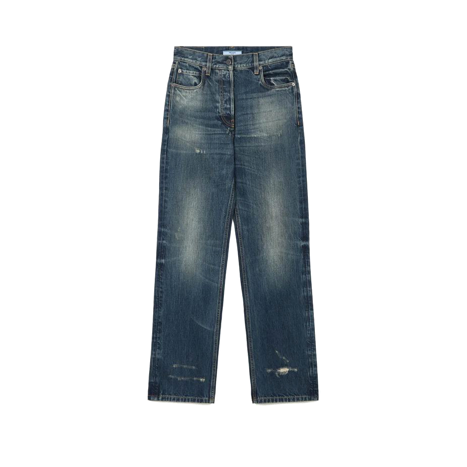 'Straight Leg Washed' Jeans für Damen