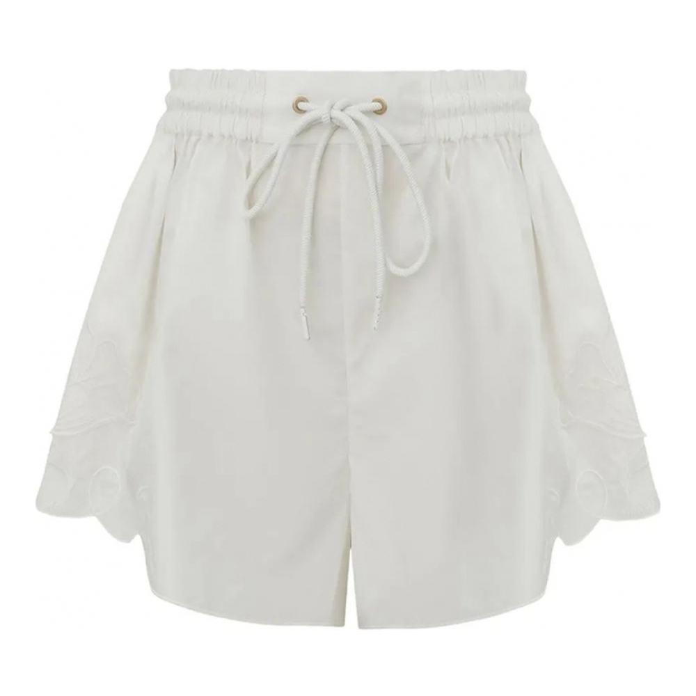Short 'Scalloped-Hem' pour Femmes