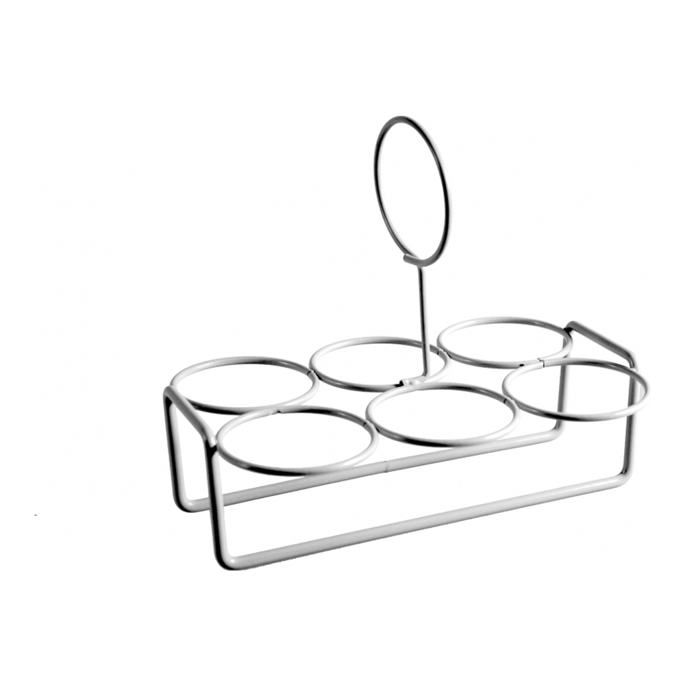 Support 6 œufs argent