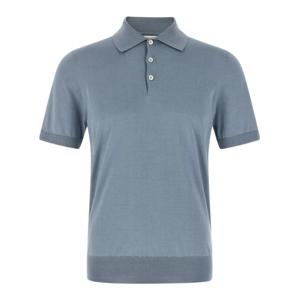 'Contrasting-Piping' Polohemd für Herren