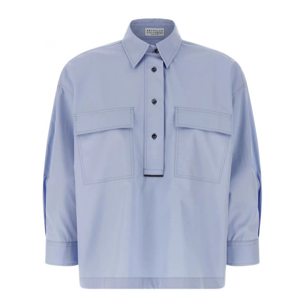 Women's 'Jewel-Detail Pocket' Shirt