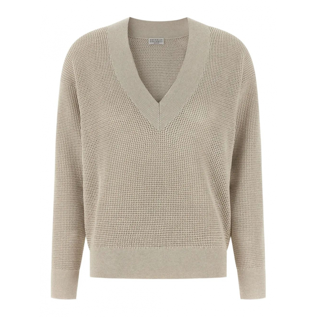 'Openwork V-Neck' Pullover für Damen