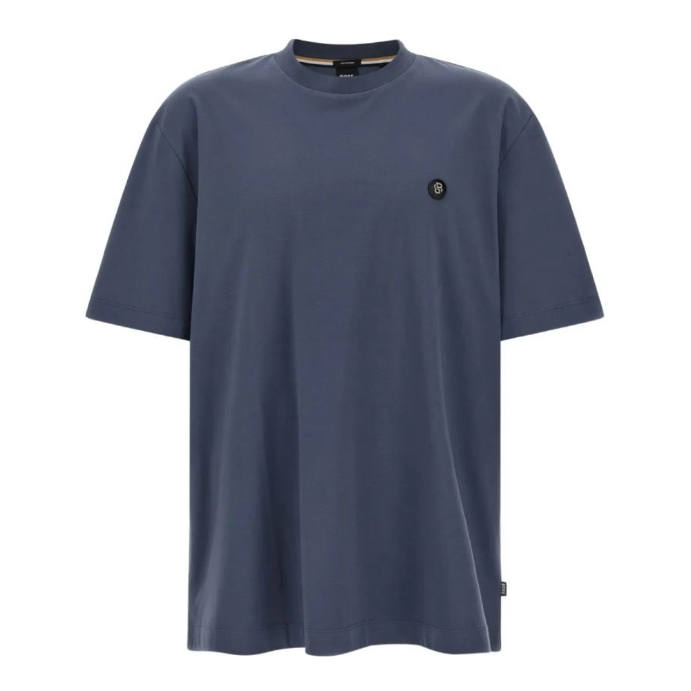 Men's 'C-Taut 01 Metal Logo Patch Crewneck' T-Shirt