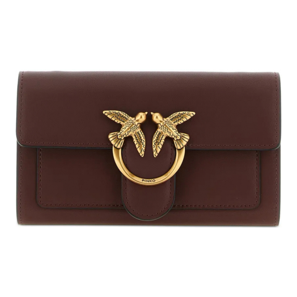 Women's 'Love Simply Metallic Buckle Flap' Wallet