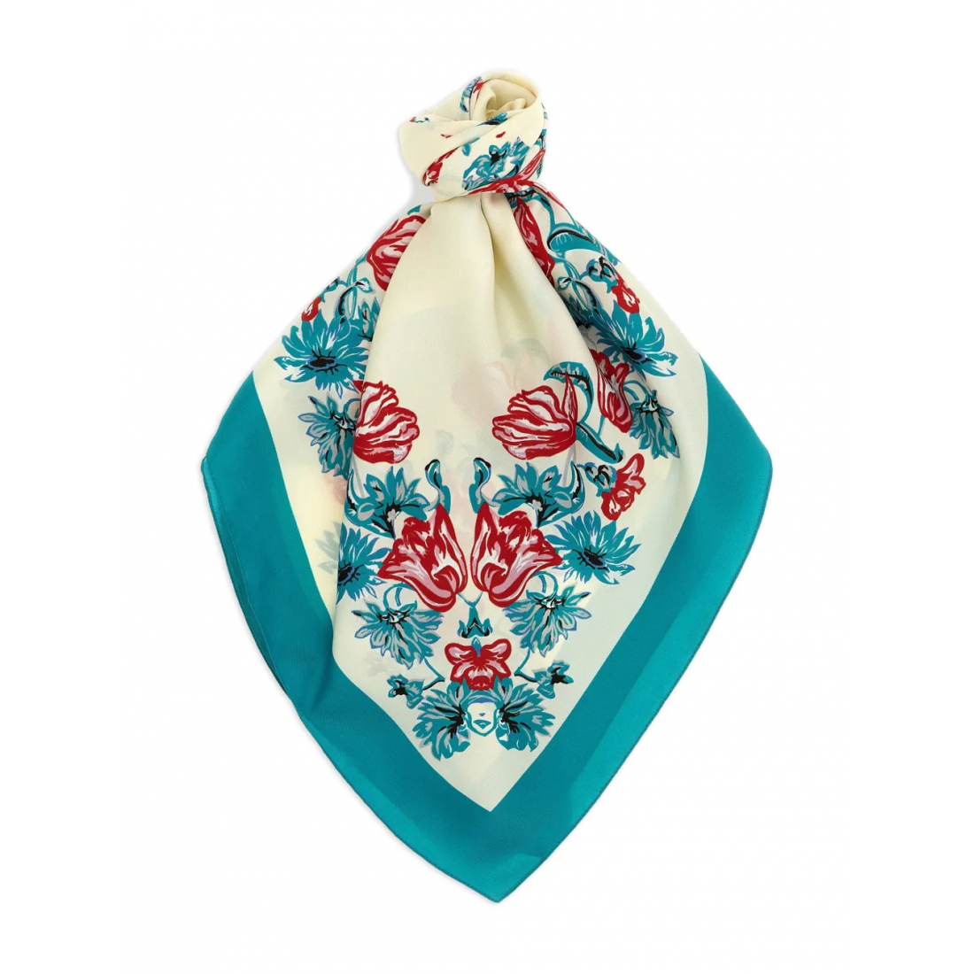 Women's 'Logo Floral-Print' Scarf