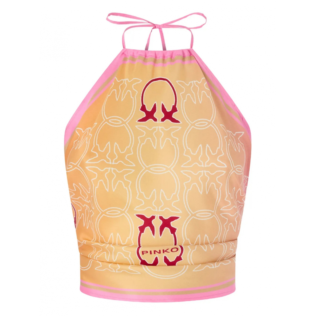 Women's 'Logo-Print Beach Cover-Up' Crop Top