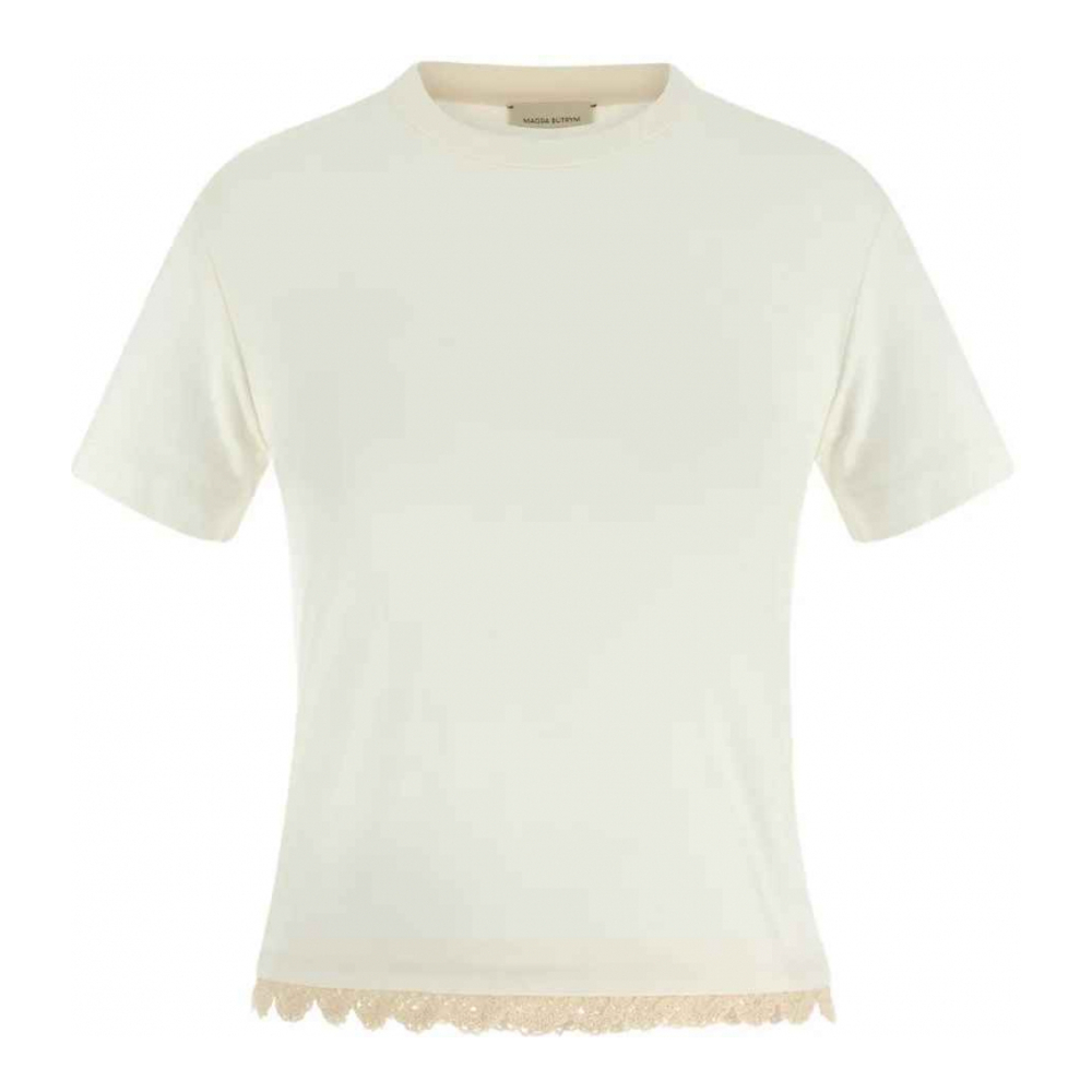 T-shirt 'Crochet-Hem' pour Femmes