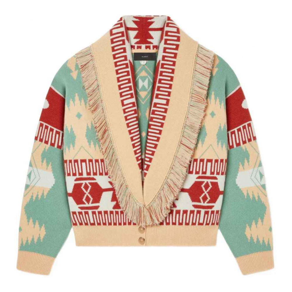 Cardigan 'Icon Jacquard Fringed' pour Femmes