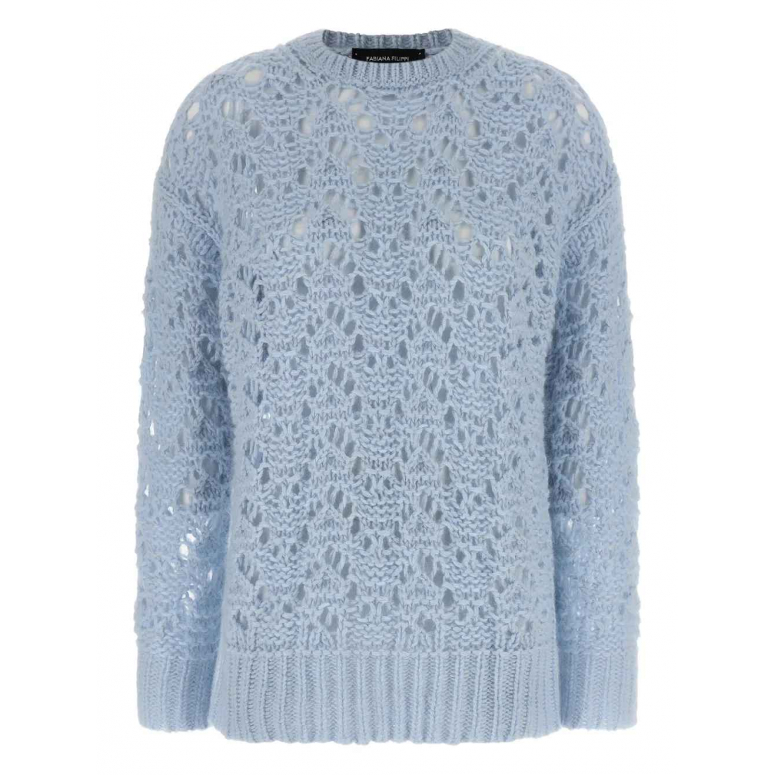 Pull 'Openwork Crew-Neck' pour Femmes