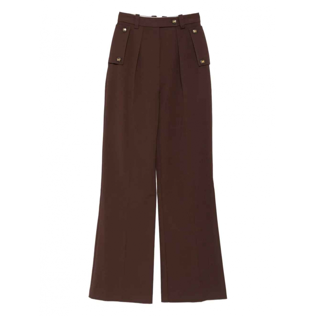 Pantalon 'Pleated Button-Detailed' pour Femmes