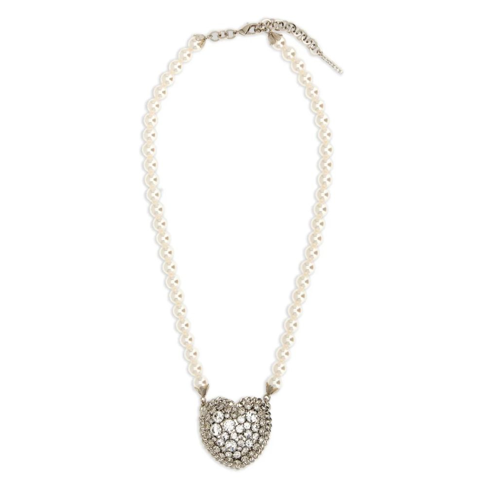 'Crystal-Embellished Heart' Halskette für Damen
