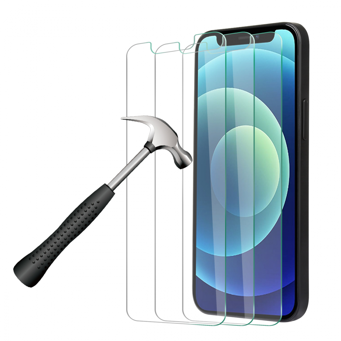 3er-Pack Displayschutzfolien aus gehärtetem Glas für iPhone 12 Mini