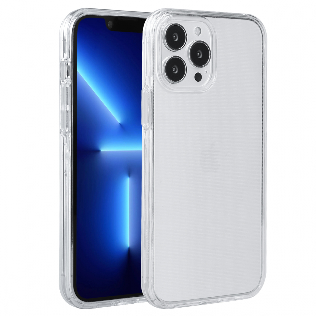 Coque Pour Iphone 13Pro Max- 2 En 1 (Contour Silicone Et Coque Pour En Dur)