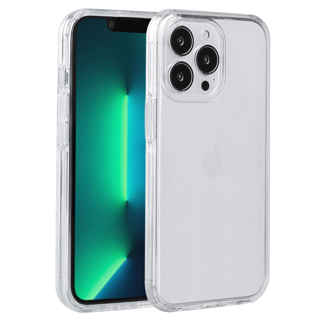 Coque Pour Iphone 13Pro - 2 En 1 (Contour Silicone Et Coque Pour En Dur)