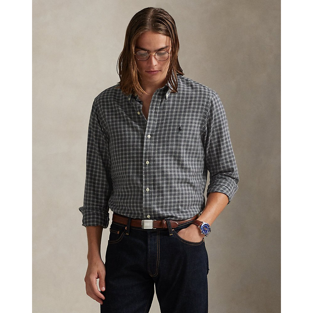 'Classic Fit Plaid Twill Shirt' pour Hommes