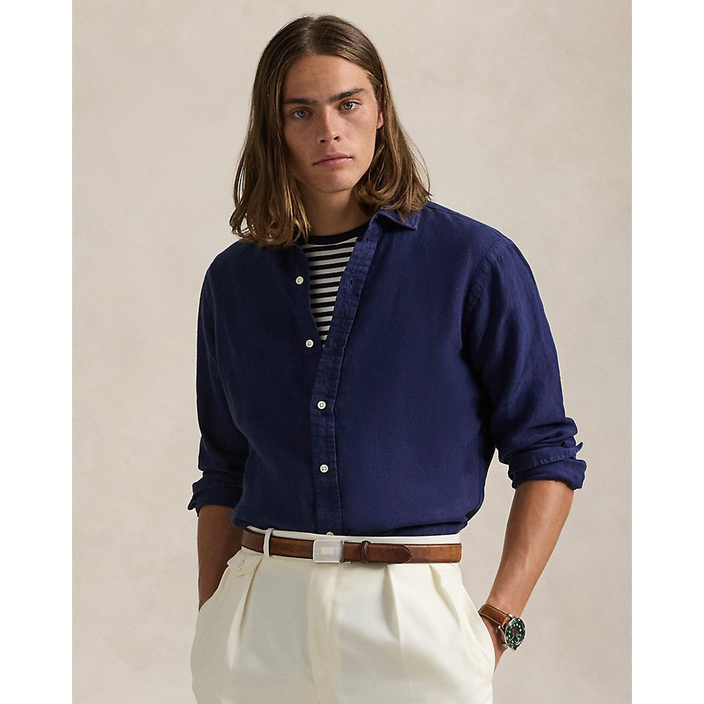 'Classic Fit Linen Shirt' pour Hommes