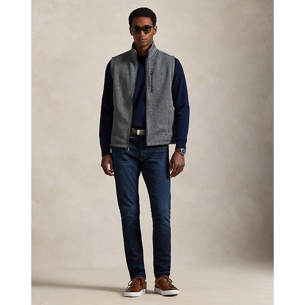 'Brushed Fleece Mockneck Vest' pour Hommes