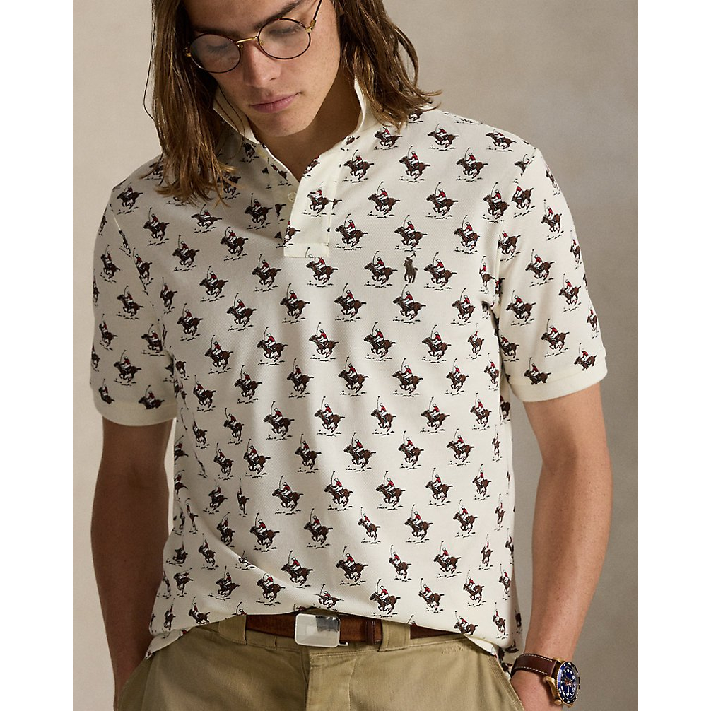 'Classic Fit Equestrian Mesh Polo Shirt' pour Hommes