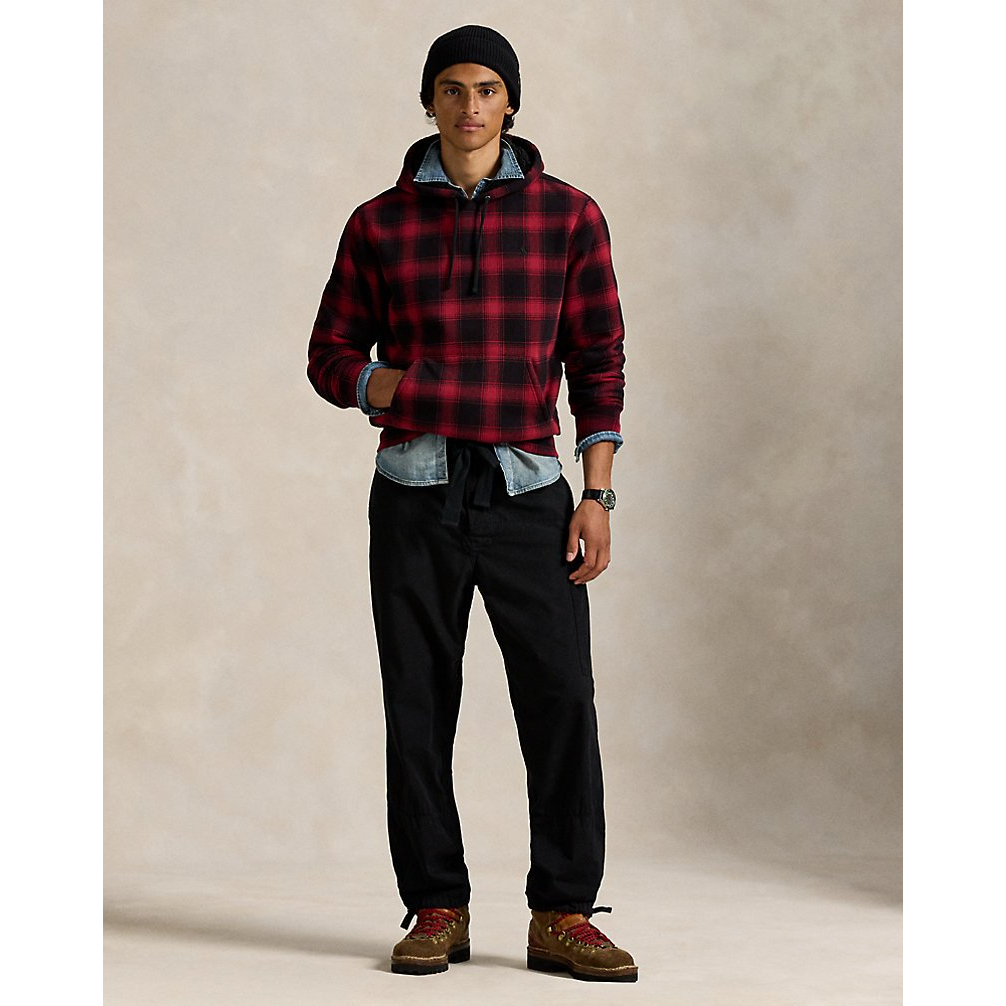 Men's 'Plaid Fleece Hoodie'