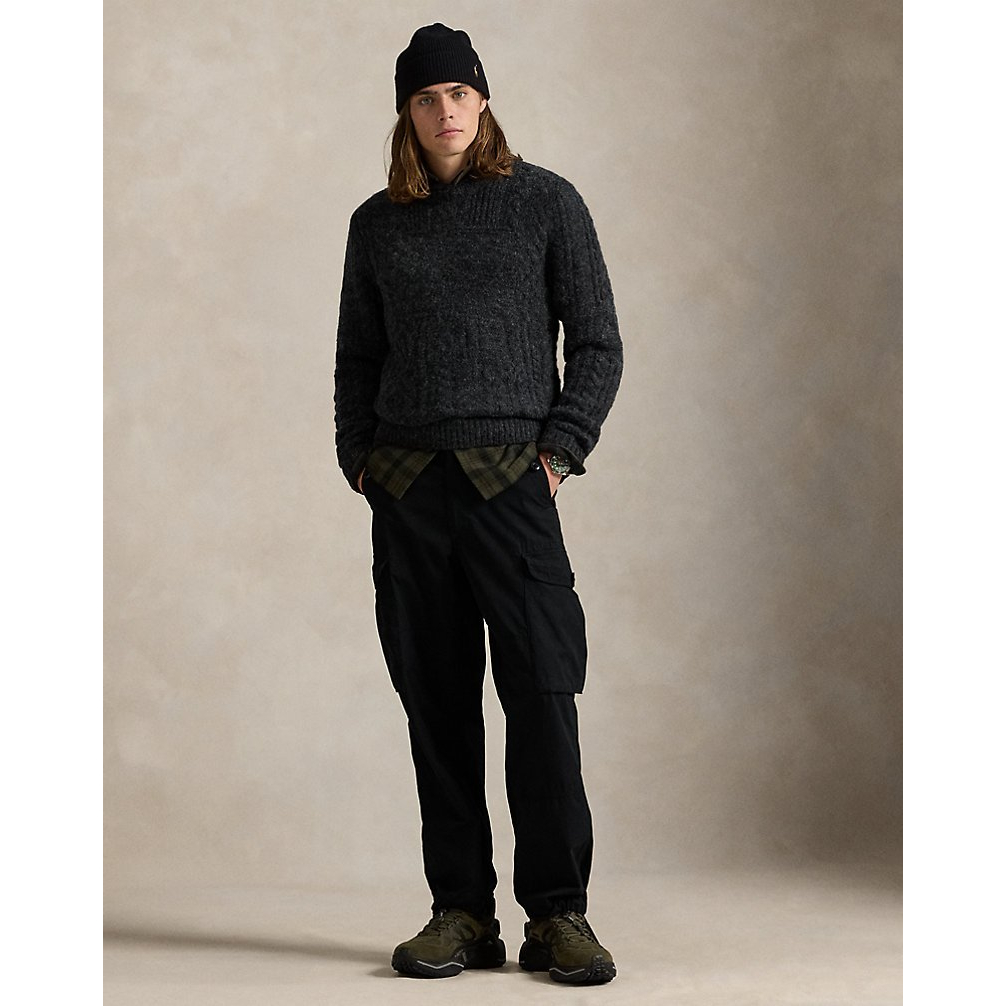 'Aran-Knit Flag Wool-Blend Sweater' pour Hommes