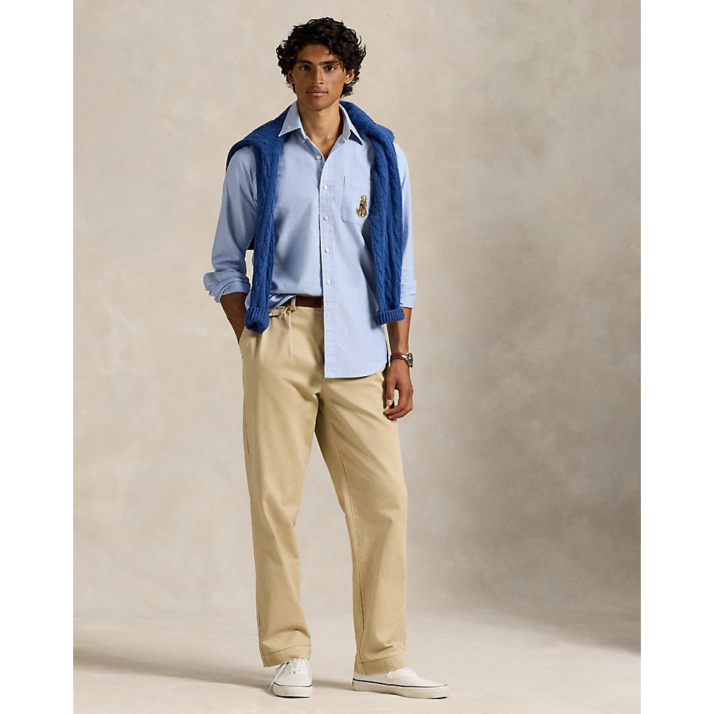 Men's 'Classic Fit Dog-Embroidered Oxford Shirt'