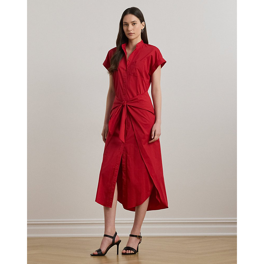 Women's 'Tie-Front Cotton-Blend Shirtdress'