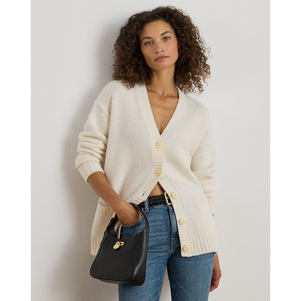 'Wool-Blend V-Neck Cardigan' pour Femmes