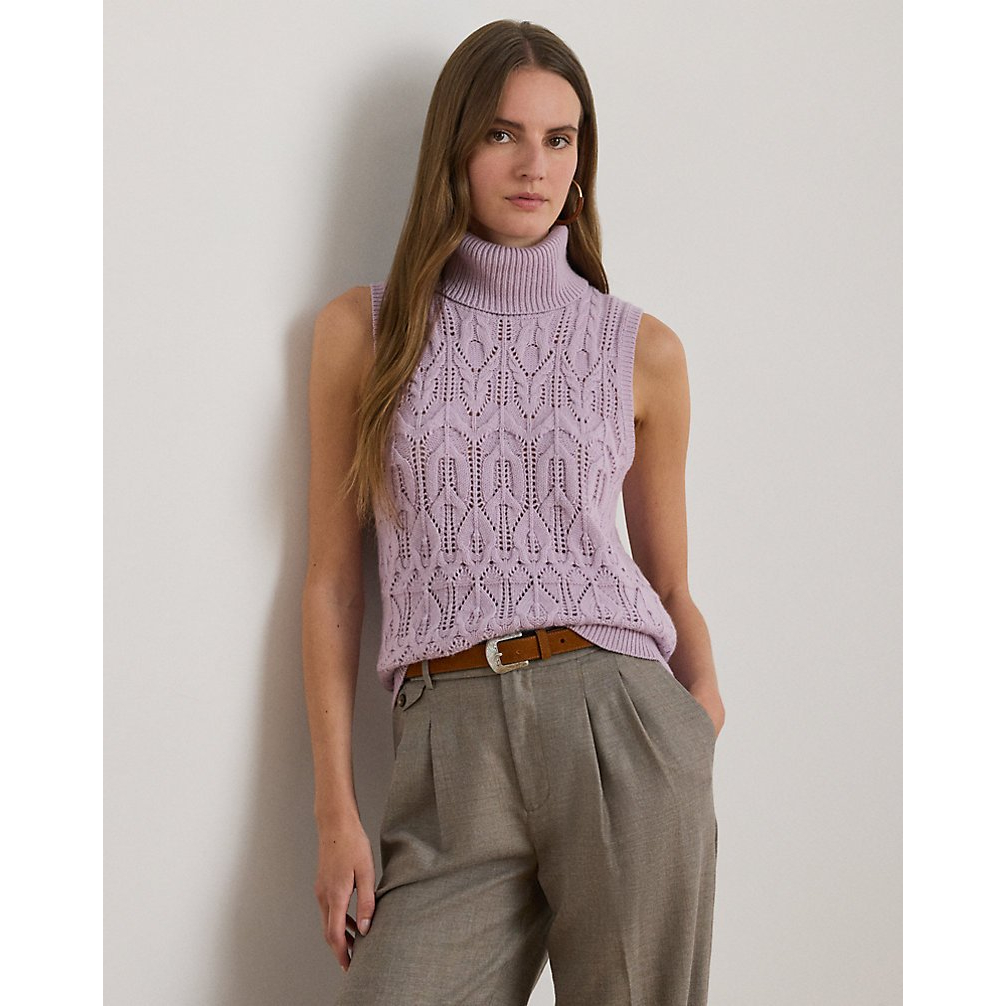 Women's 'Pointelle Turtleneck Sweater Tank Top'