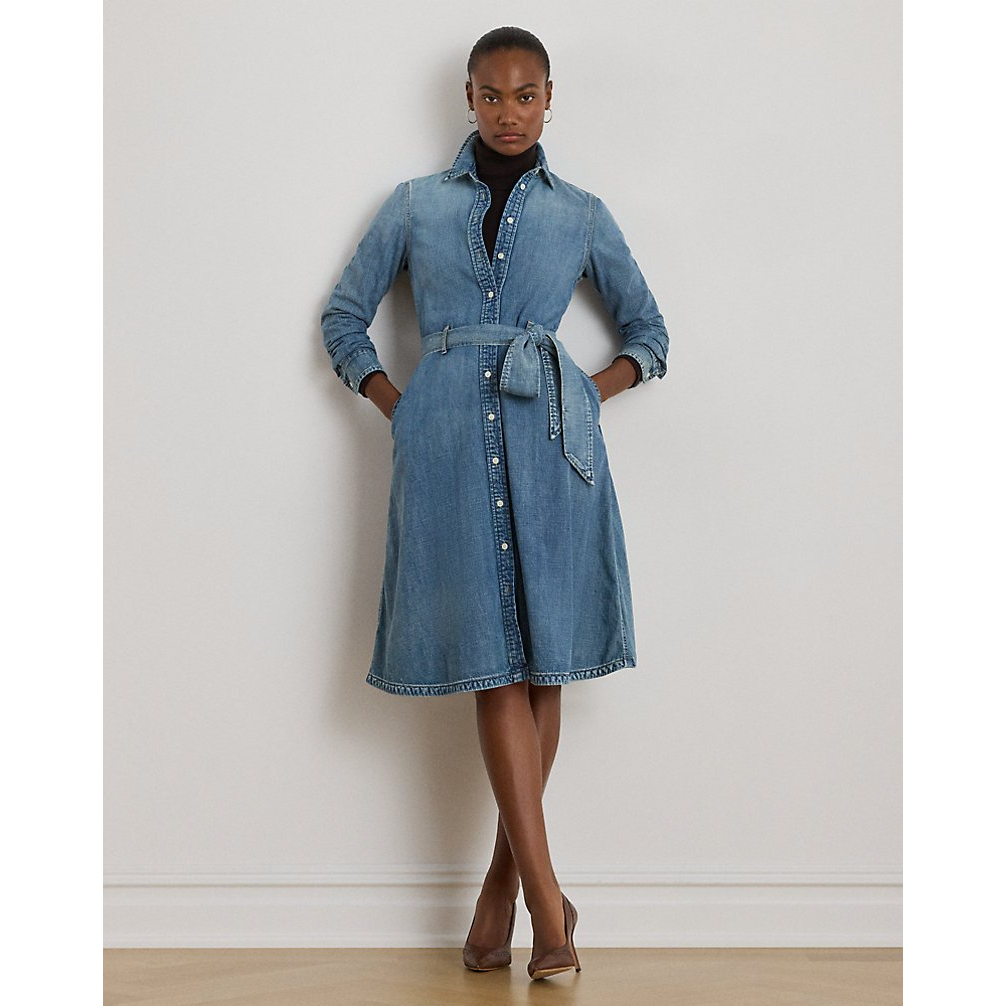 Women's 'Belted Denim Shirtdress'